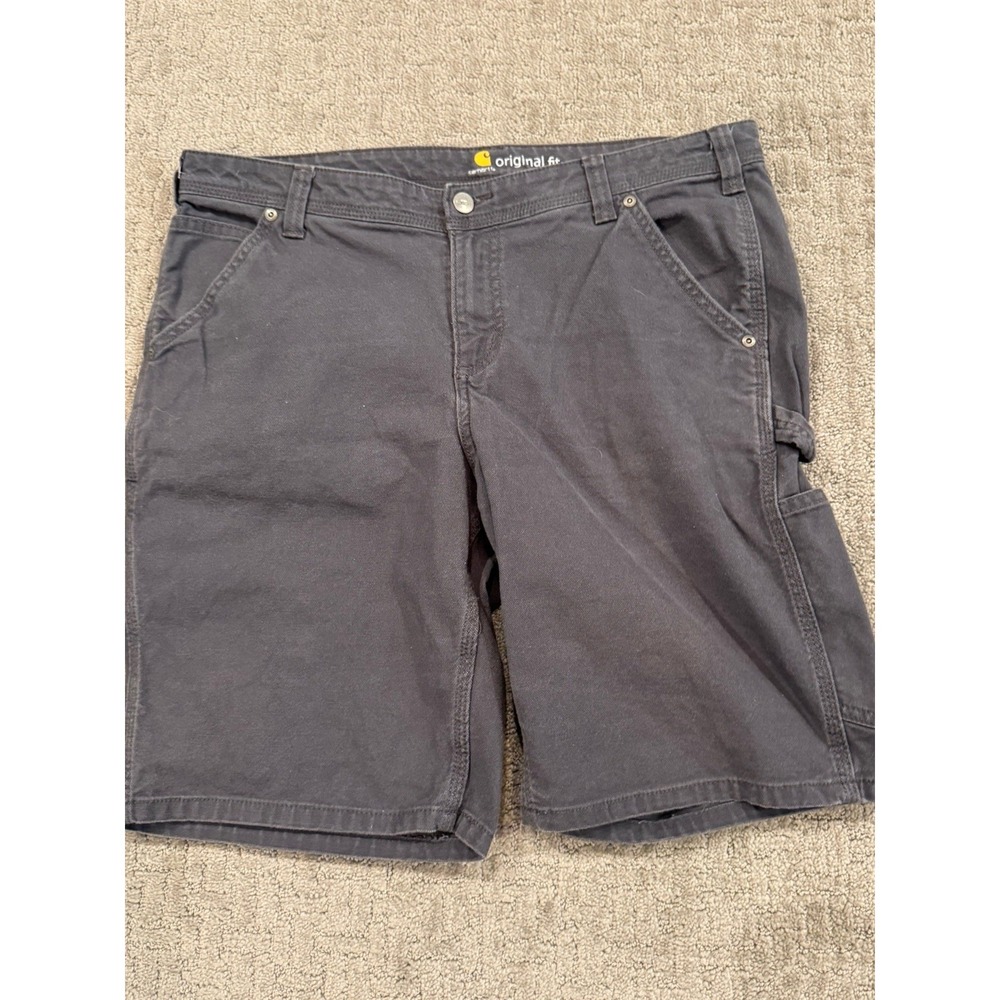 Carhartt Womens 14 Gray Canvas Caroentet Shorts (S1)